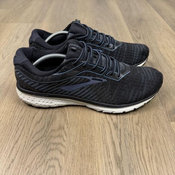 Brooks Ghost 12 Shoes Mens Size 13 Black Mesh Running Athletic 1103161D058